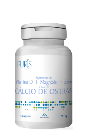 Cálcio de Ostras + Vitamina D + Magnésio + Zinco